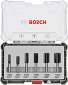 Bosch - Profesyonel 6 Parça Düz Freze Ucu Seti 8 mm Şaftlı - 1