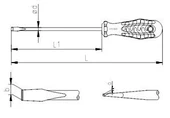 İzeltaş 4100 Düz Tornavida Kraft 5x150mm - 2
