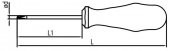 Elta 4170 Yıldız Uçlu Tornavida Opak Seri 4.5x80mm - 3