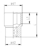 İzeltaş 1107 Lokma Anahtar 1/4'' Altı Köşe 13mm - 5