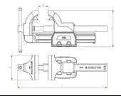 İzeltaş 7400 Dövme Çelik Mengene 100mm - 2