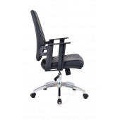 Herkese Mobilya Berroni Siyah Deri Krom Çalışma Koltuğu Ofis Koltuğu thumbnail 3