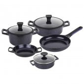 TANTİTONİ DÖKÜM YAPIŞMAZ KAPLAMALI İNDÜKSİYON TABANLI MOR 8 PARÇA TENCERE SETİ - 1