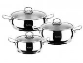 TANTİTONİ BASIC 6 PARÇA PASLANMAZ ÇELİK TENCERE SETİ - 1