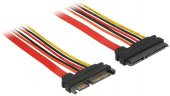 22 Pin SATA Güç+Veri Uzatma Kablosu 30 cm - 1