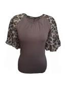 Pink Dream Fashion Kadın Penye Bluz P-02091 thumbnail 3