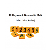 10 Hayvanlık Boyun Kayışı Numaratör Seti (1'den 10'a kadar) - 1