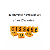 20 Hayvanlık Boyun Kayışı Numaratör Seti (1'den 20'ye kadar) - 1