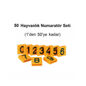 50 Hayvanlık Boyun Kayışı Numaratör Seti (1'den 50'ye kadar) - 1