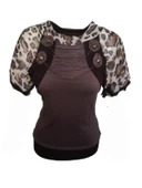 Pink Dream Fashion Kadın Penye Bluz P-01195 thumbnail 3