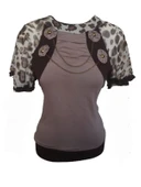 Pink Dream Fashion Kadın Penye Bluz P-01195 thumbnail 5