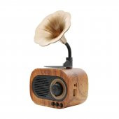 Winex Wireless Nostalji Gramafon Speaker Fm Radyo+Sd Kart+UsbA+3.5mm Aux Girişli - 1