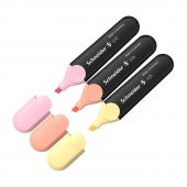 Pastel Fosforlu Kalem Jop ( Pastel Pembe - Somon - Vanilya ) 3 Adet Schneider Jop Pastel İşaret Kalemi 3 Adet - 1