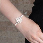 Nipora El İşçiliği Beyaz Renk 1000 Ayar Kazaz Bayan Bileklik - 2