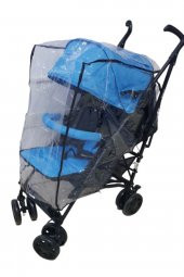 Baston Bebek Arabası Yağmurluğu, Ciftyon Yağmurluk, Puset Yağmurluğu, Bağcıklı Kokusuz Yağmurluk - 1