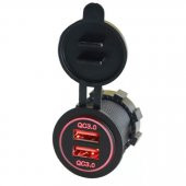 12-24 Volt Araç/Tekne/Motorsiklet için ( Quick ) HIZLI ŞARJ Kırmızı Renk - 1