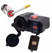 Motosiklet Usb şarj Voltmetre Çakmaklık - 1