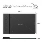 Veikk Vk430 4X3" 4 Kısayol Tuşlu Sağ/Sol El Uyumlu Taşınabilir Grafik Tablet+Kalem - 7