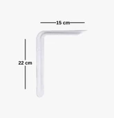 12 Adet Raf Altı Ayağı L Konsol Tüm Boyutlar - Raf Altı Kol  10x13 cm thumbnail 8