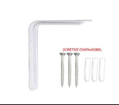 12 Adet Raf Altı Ayağı L Konsol Tüm Boyutlar - Raf Altı Kol  12x19 cm - 1