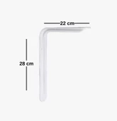 12 Adet Raf Altı Ayağı L Konsol Tüm Boyutlar - Raf Altı Kol  12x19 cm - 10