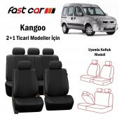 Kangoo Oto Koltuk Kılıfı Arka Koltuklar 2+1 Model - 1