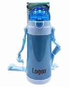 Logon Çelik Pipetli Matara Mavi 350 ml LGL340 - 2