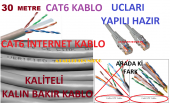 30 Metre Cat6 Internet Patch Kablo 30 Metre Cat 6 Rj45 Utp Patc - 1