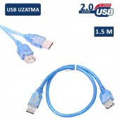 Usb 2.0 Uzatma Kablosu Transparan - 1 5Metre - 1
