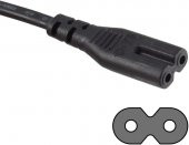 1.5 Metre C8 Teyp Işıldak Fişi Power Güç Kablosu Teyp Fişi 2X0.75 - 5