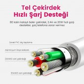 Shaza USB Lightning 2.4A Hızlı Şarj ve Data Kablosu 1M - 6