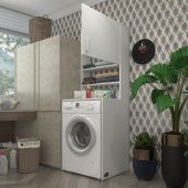 Kenzlife çamaşır makinesi dolabı iffe lundberg byz 180*066*55-20 banyo kapaklı arkalıksız - 1