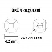 40 Adet Siyah Cam Küp Boncuk Cam Kristal Boncuk - 3