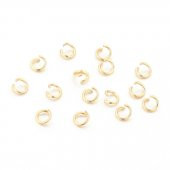 300 Adet 5 mm Altın Renk Açık Uçlu Halka Takı Yapım Halkası Takı Malzemesi - 3