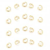 300 Adet 5 mm Altın Renk Açık Uçlu Halka Takı Yapım Halkası Takı Malzemesi - 4