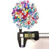 30 Adet 10 mm Polimer Kil Fimo Çiçek Figürü Fimo Boncuk Karışık Renkli - 3