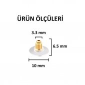 24 Adet Altın Renkli Küpe Tıpası Küpe Arkalığı Plastik Yuvalı Küpe Stoperi - 2