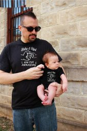 En İyi Arkadaş Baba Oğul Kız Tişört Zıbın Kombini - 1