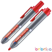 Edding BASMALI Silinebilir Beyaz Tahta Kalemi Edding 366 KIRMIZI Flipchart Kalemi Sunum Kalemi - 1