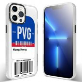 Apple iPhone 13 Pro Kılıf First Class Uçak Bileti 3D Dizayn Any Time Serisi Kapak - 1