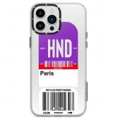 Apple iPhone 13 Pro Kılıf First Class Uçak Bileti 3D Dizayn Any Time Serisi Kapak - 3