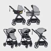 Tommybaby Handy Black New Travel (Seyahat) Sistem Bebek Arabası - 5