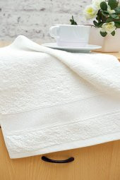 6lı 30x30 Beyaz Kalın Bordürlü Mutfak Havlusu - 3