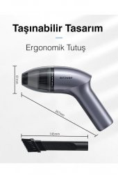 Blitzwolf Bw-ad1 3400rpm Güçlü Emiş Portatif Ev Ve Araç Şarjlı El Süpürgesi - 8