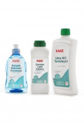 Kanz Ultra Wc Temizleyici 750 Ml&Çamaşır Leke Çıkarıcı 500 ml&Bulaşık Makinesi Parlatıcısı 300 ml 3lü Temizlik Seti - 1