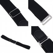 Kemer Dünyası Unisex Siyah Lastikli İnce Gömlek Tutucu Kemer - 2