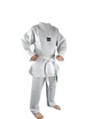 DragonDo 10012 Fitilli Kumaş Beyaz Yaka Taekwondo Elbisesi - 1