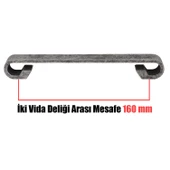 Barida Eskitme Antik Gümüş Metal 160 mm Mobilya Mutfak Çekmece Dolap Dolabı Kulpu Kulbu Kulpları thumbnail 4