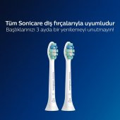 Philips Sonicare HX9022/10 - Optimal Plaque Defence - Sonic Şarjlı Diş Fırçası Yedek Başlıkları - 2'li Beyaz - 4