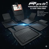 Pufi Tüm araçlarla uyumlu Oto Paspas 100% Kauçuk Premium Kalite - Siyah thumbnail 1